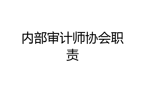 内部审计师协会职责