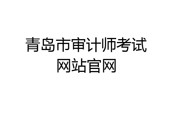 青岛市审计师考试网站官网