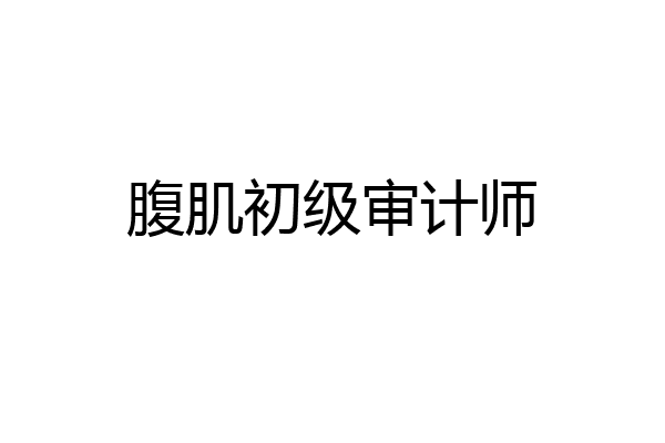 腹肌初级审计师