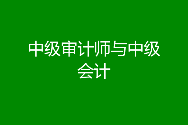中级审计师与中级会计
