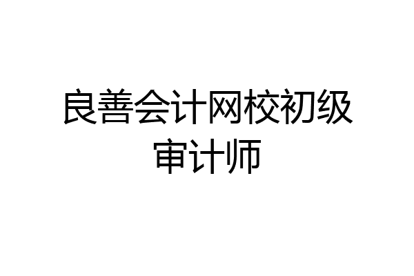 良善会计网校初级审计师