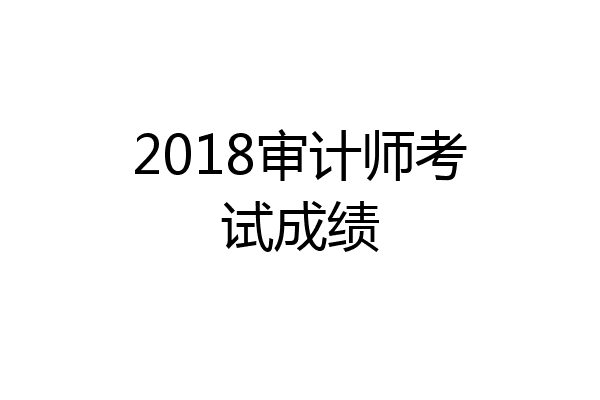 2018审计师考试成绩