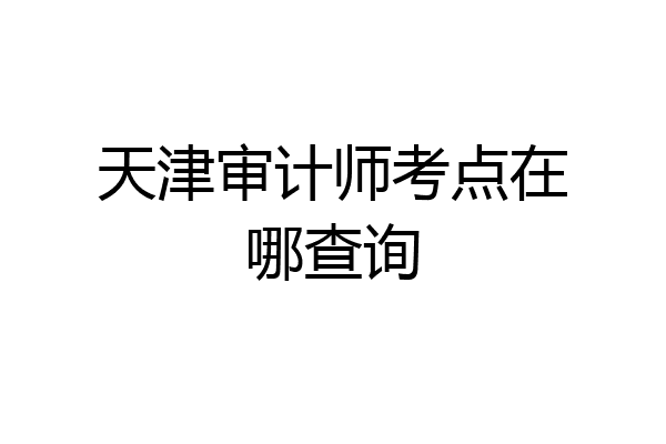 天津审计师考点在哪查询