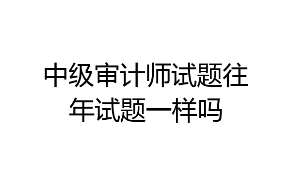 中级审计师试题往年试题一样吗