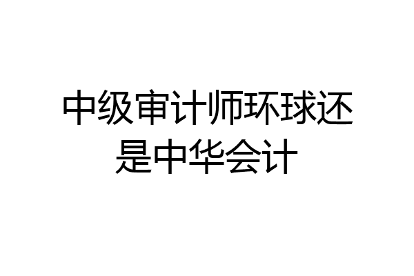 中级审计师环球还是中华会计