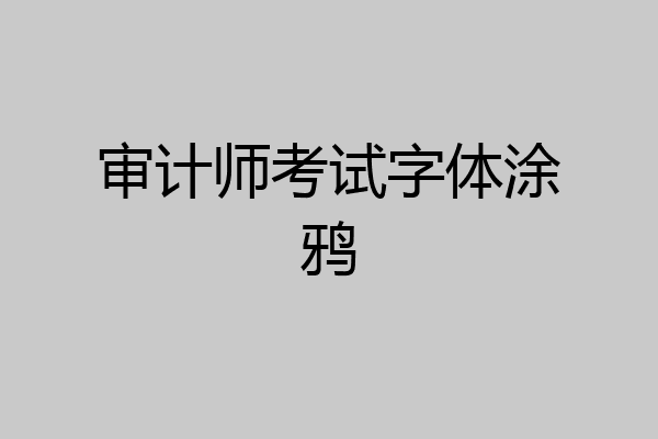 审计师考试字体涂鸦