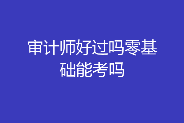 审计师好过吗零基础能考吗