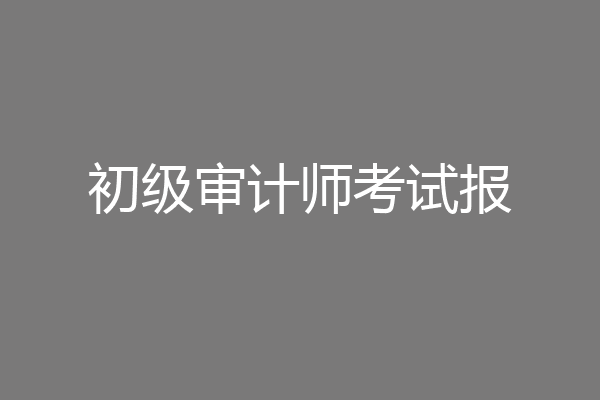 初级审计师考试报