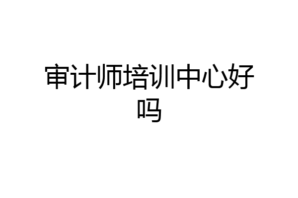 审计师培训中心好吗