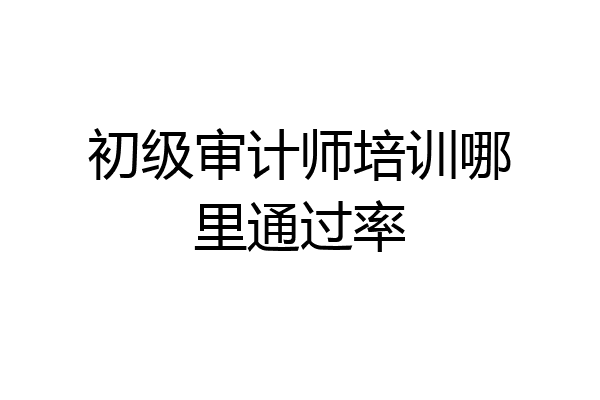 初级审计师培训哪里通过率