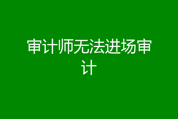 审计师无法进场审计