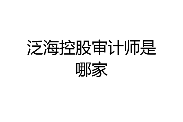 泛海控股审计师是哪家