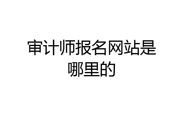 审计师报名网站是哪里的