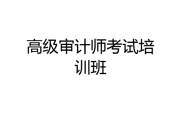 高级审计师考试培训班