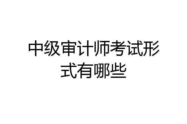 中级审计师考试形式有哪些