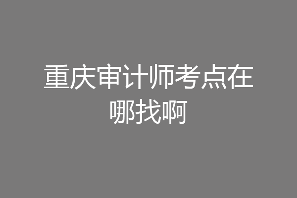 重庆审计师考点在哪找啊
