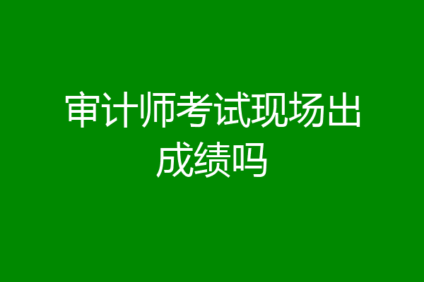 审计师考试现场出成绩吗