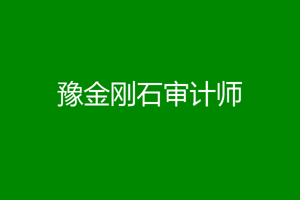 豫金刚石审计师