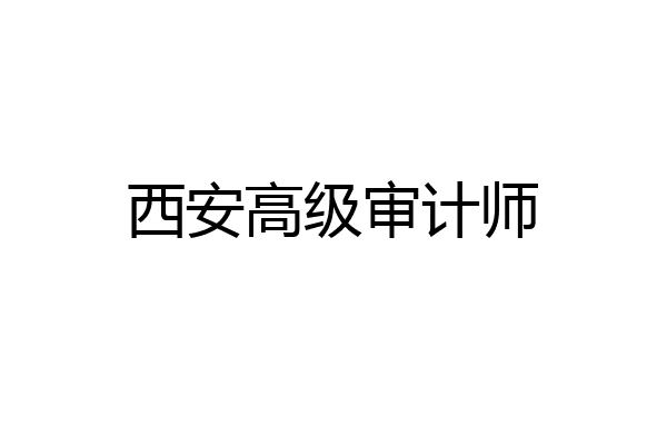 西安高级审计师