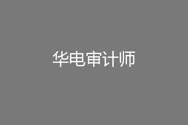 华电审计师