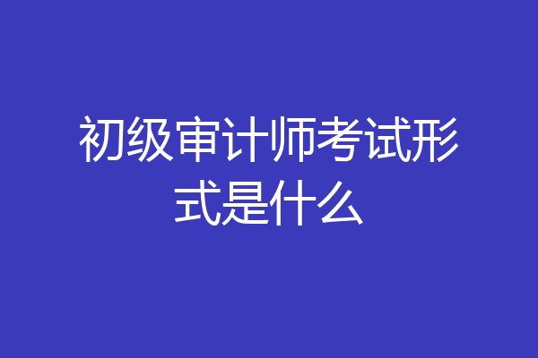 初级审计师考试形式是什么