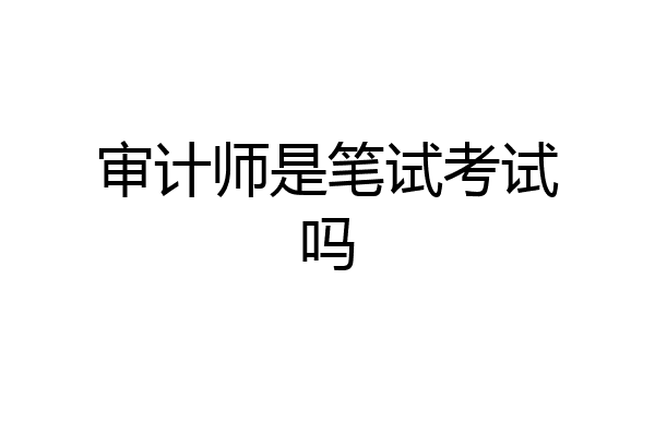 审计师是笔试考试吗