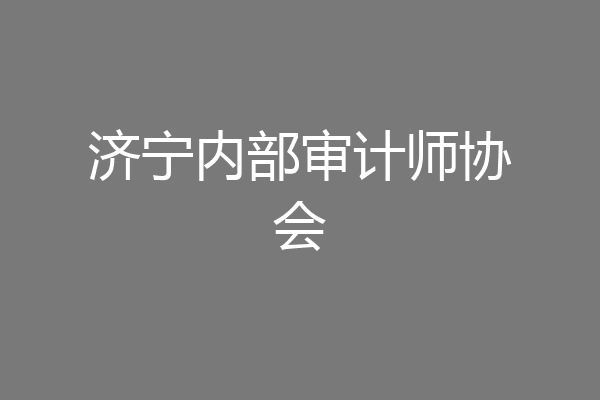 济宁内部审计师协会