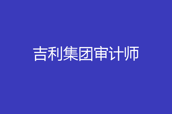 吉利集团审计师