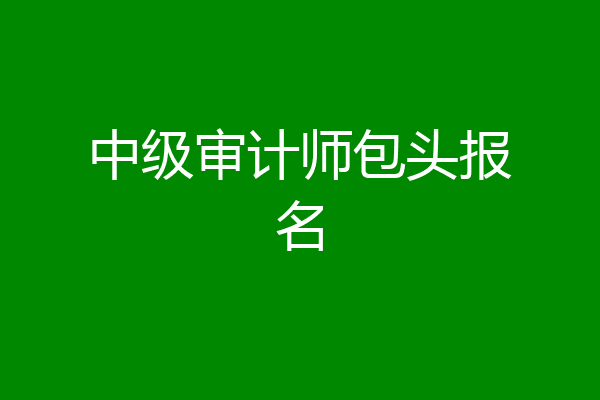 中级审计师包头报名