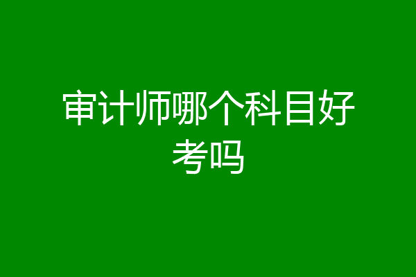 审计师哪个科目好考吗