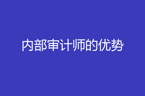 内部审计师的优势