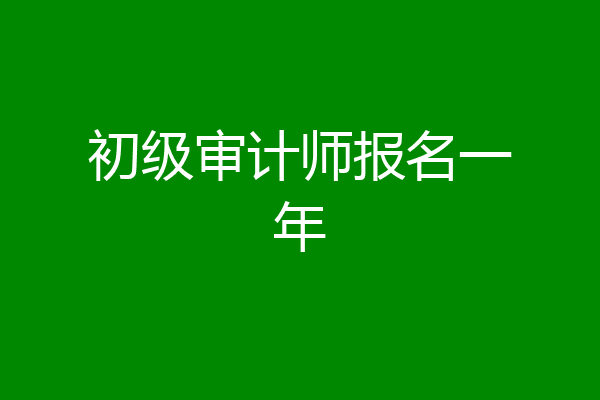 初级审计师报名一年