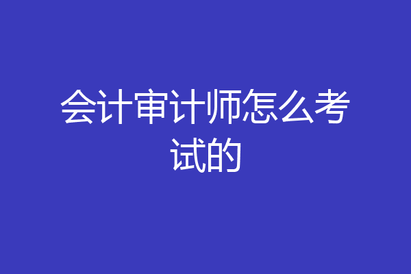 会计审计师怎么考试的
