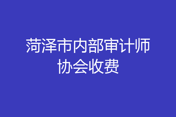 菏泽市内部审计师协会收费