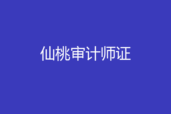 仙桃审计师证