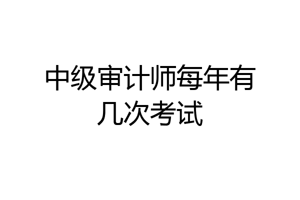 中级审计师每年有几次考试