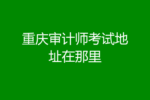 重庆审计师考试地址在那里