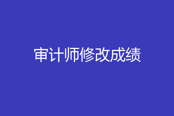 审计师修改成绩