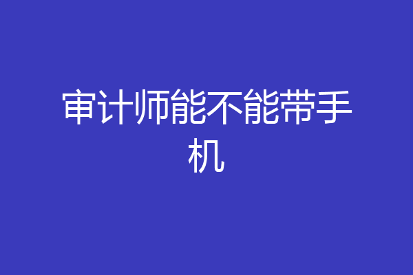 审计师能不能带手机