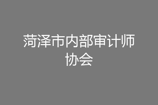 菏泽市内部审计师协会