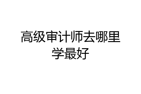 高级审计师去哪里学最好