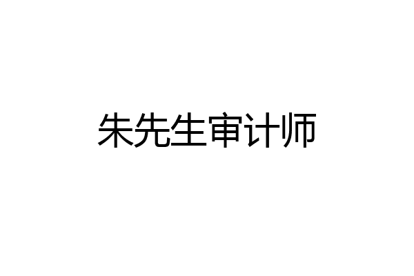朱先生审计师