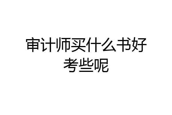 审计师买什么书好考些呢
