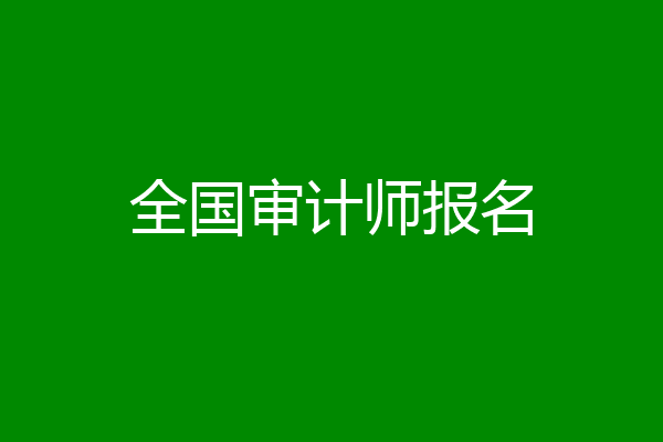 全国审计师报名