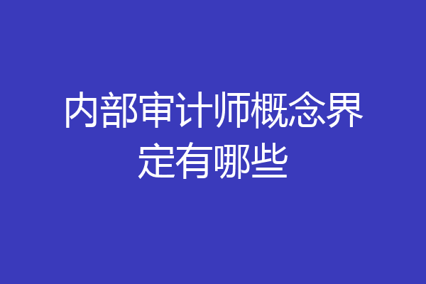 内部审计师概念界定有哪些