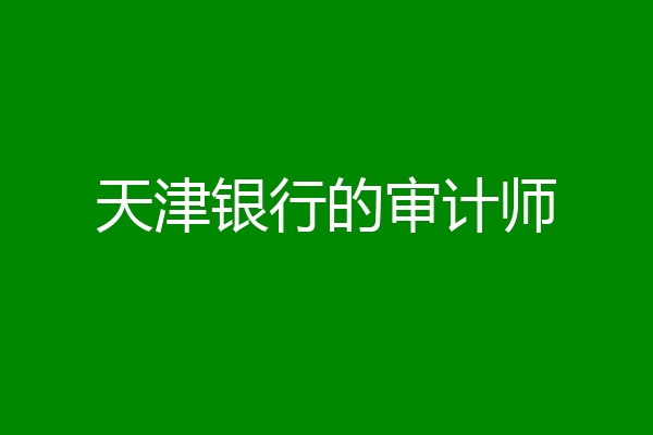 天津银行的审计师