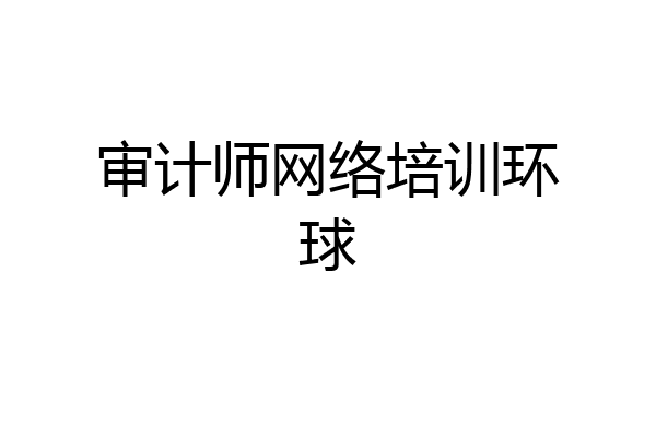 审计师网络培训环球