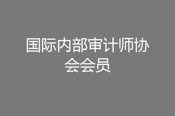 国际内部审计师协会会员