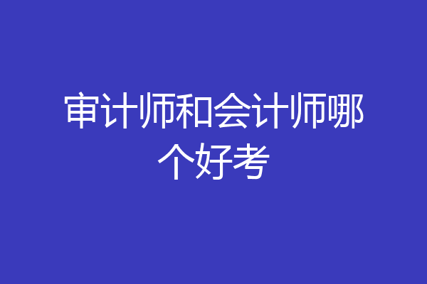 审计师和会计师哪个好考