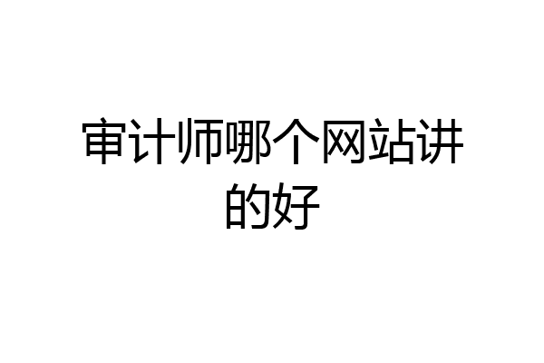 审计师哪个网站讲的好